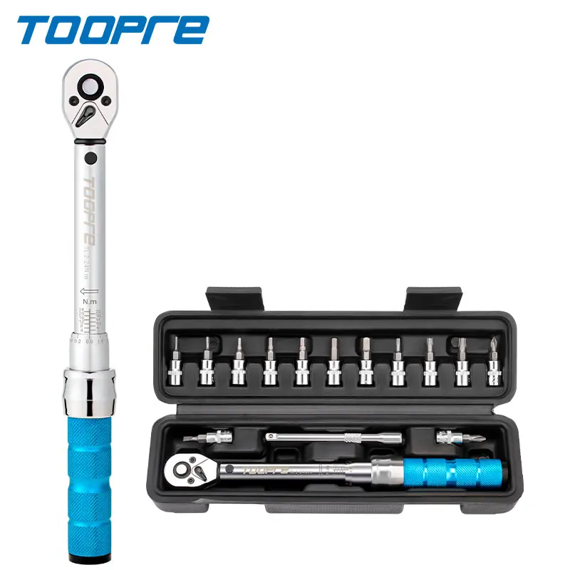 

TOOPRE Bicycle Torque Wrench Preset Adjustable Torque 1/4 Xiaofei 2-24NM Ratchet Wrench Set