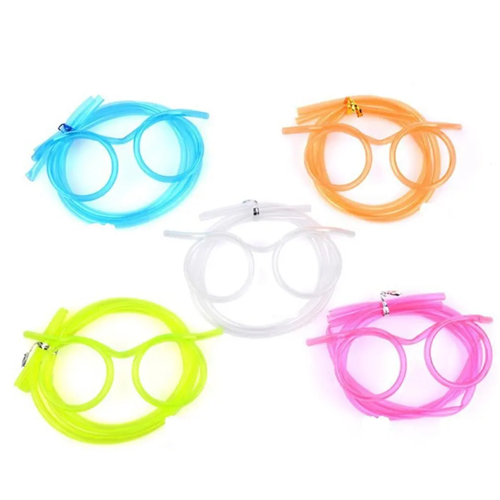 

Creative Fun Glasses Straws Crazy Funny Art Straws Party Funny Straws Plastic Drinking Straws Wj10014