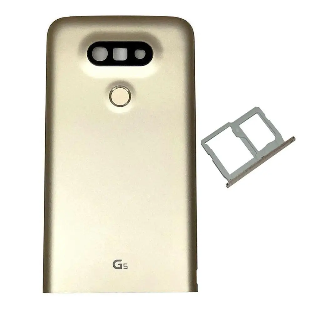 Батарея крышка с Камера объектив для LG G5 H850 H840 металлическая задняя Корпус Дверь