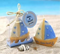 20pcs the love sailboat boat candle for wedding baby shower birthday souvenirs gifts favor packaged with box ribbon