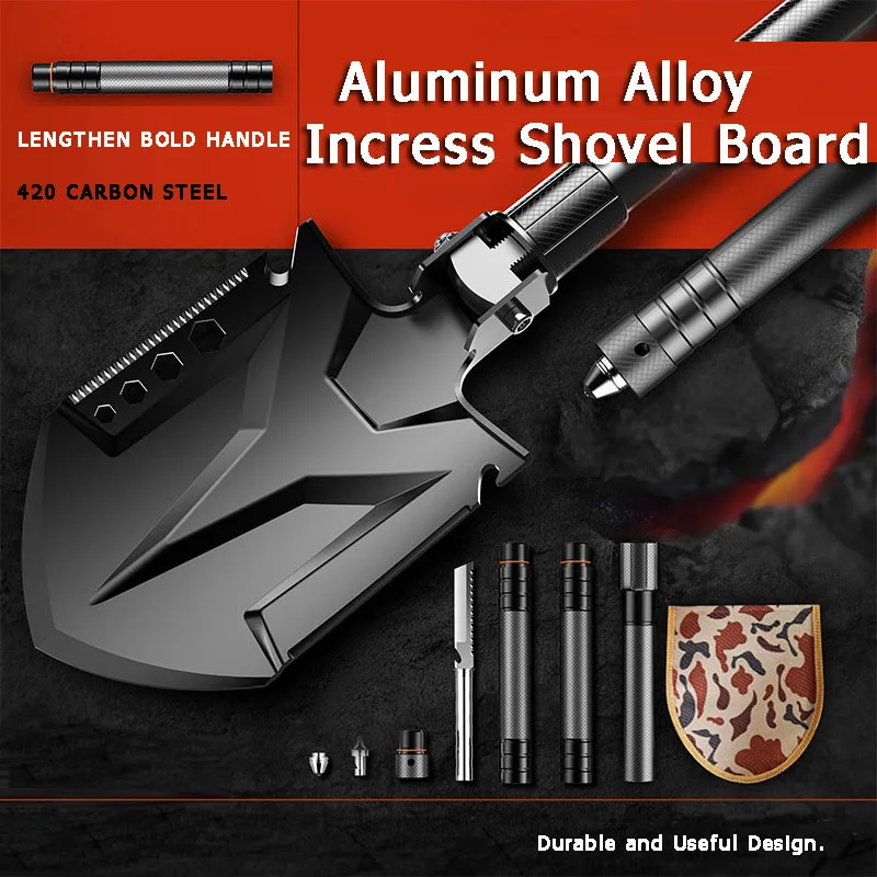 Многофункциональная портативная складная лопата военный инструмент для