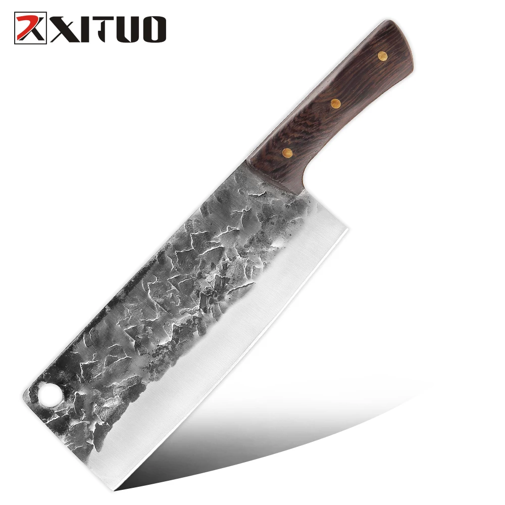 

XITUO High carbon stainless steel Kitchen Knife Ingenuity Forge Cleaver Chef Knife Butcher Knives Meat Slicing Very sharp Blade