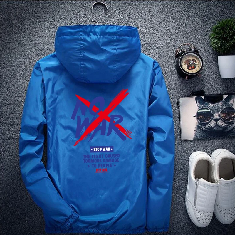 2019 Autumn Fashion Men's Windbreaker Jacket Fitness Running Clothes Student Casual Loose Lapel Hooded | Мужская одежда