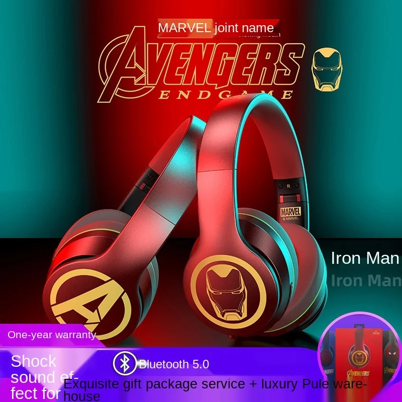 

Disney Bluetooth Headset Joint Name Iron Man Wireless Sports Headset Binaural Extra Bass Cellphone Headset ear phones iphone