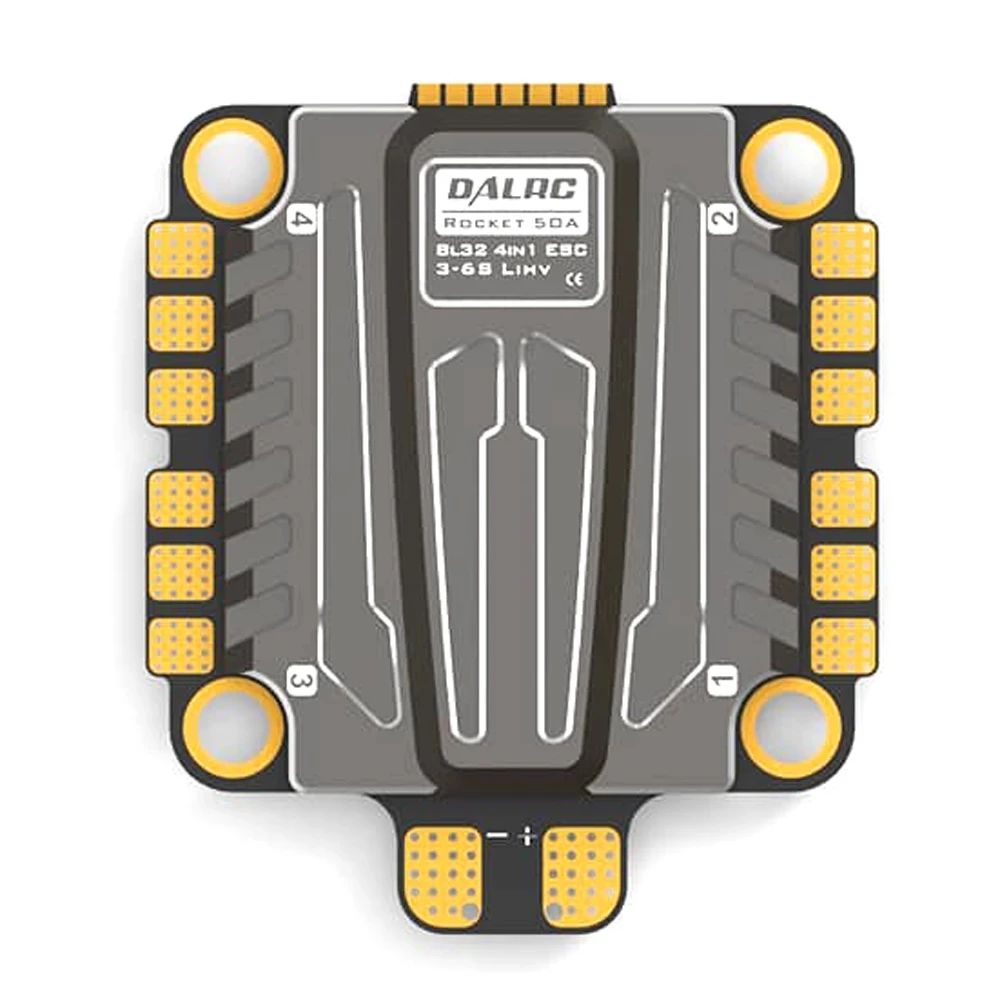 DALRC Rocket 40A 45A 50A 4 в 1 ESC 3S-6S blheli _ 32 поддержка Dshot1200 Multishot Brushless 37 5x37 5 мм для FPV Racing -