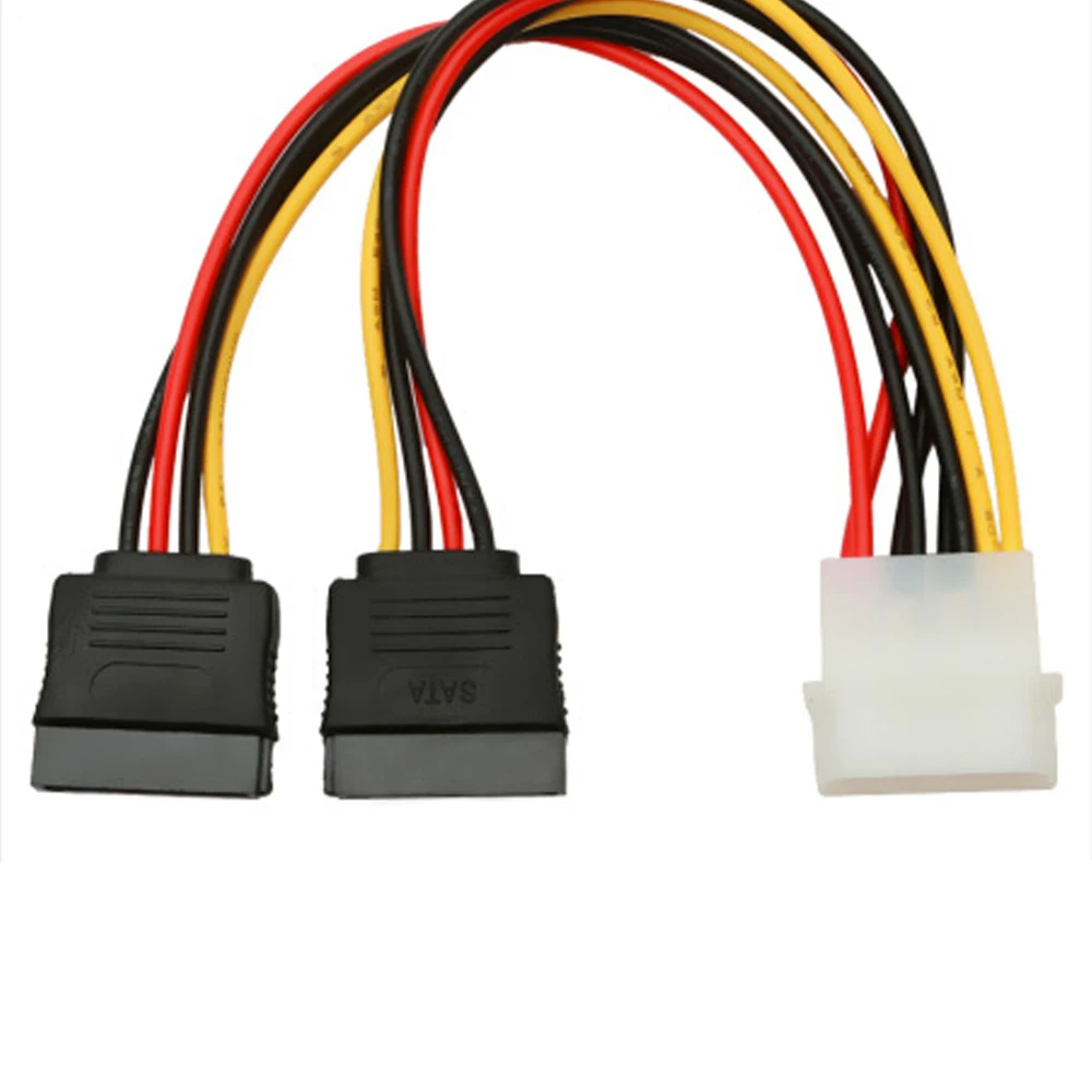 

4Pin IDE Molex To 15Pin Serial ATA SATA Power Adapter Cable Y Splitter Hard Drive Power Supply Cable Hot Worldwide 20CM