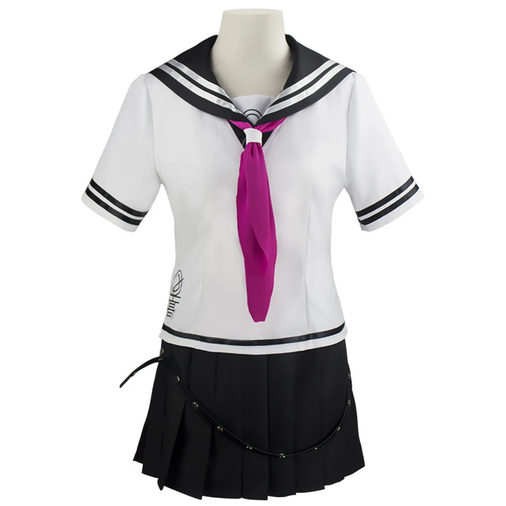 

Anime Super Dangan Ronpa 2 Danganronpa Ibuki Mioda Cosplay Costume Dress Wig Women Girls Jk School Uniform Sailor Suit Skirt Set