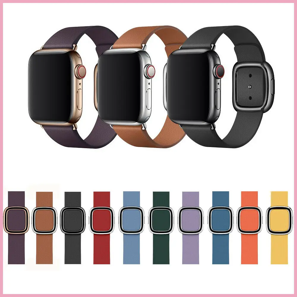 Ремешок из натуральной кожи для Apple Watch 5 4 3 2 1 40 мм 44 38 42 мм|Ремешки часов| |