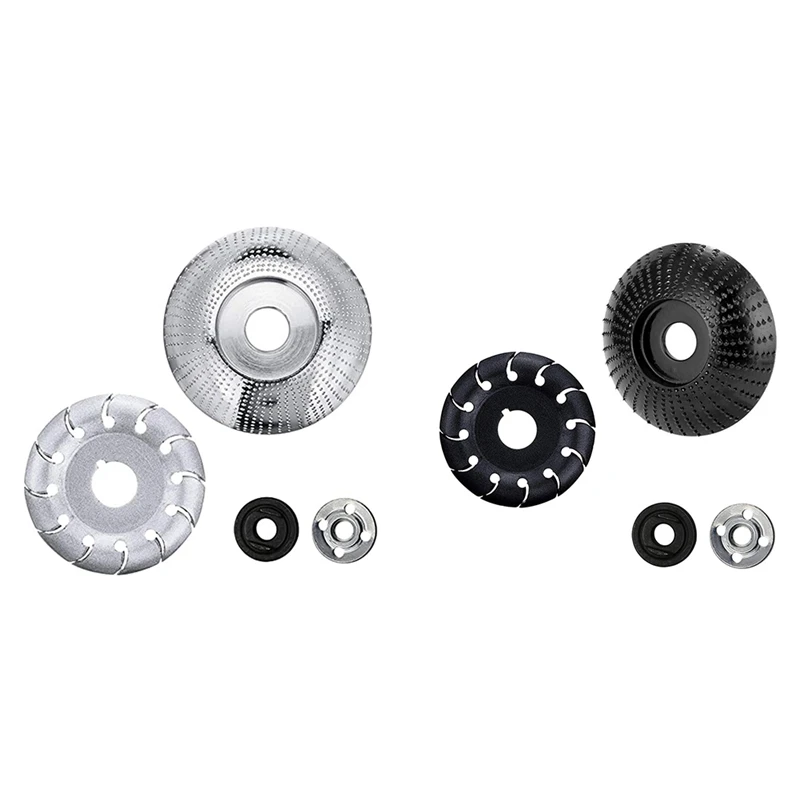 

4 Pieces Angle Grinder Disc Wood Carving Disc Shaping Disc Woodworking Tool for Sanding Polishing Grinding Sculpting