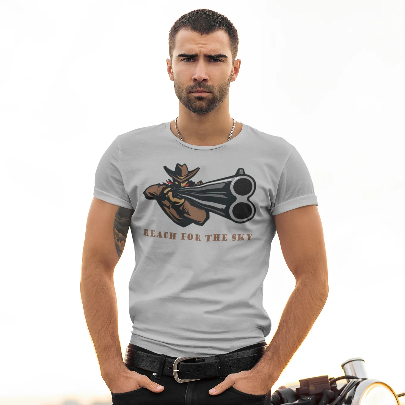 Рубашка Reach For The Sky | Футболка Outlaw Cowboy|Мужские футболки|
