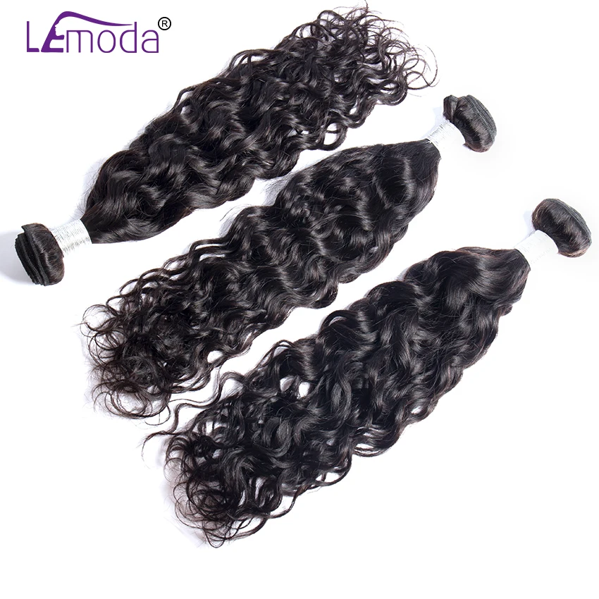 LeModa малазийские волнистые 4 пучка с закрытием 5 шт/лот человеческие волосы Remy для