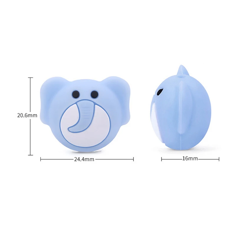 Силиконовые бусины LOFCA в виде животных без бисфенола для прорезывания зубов