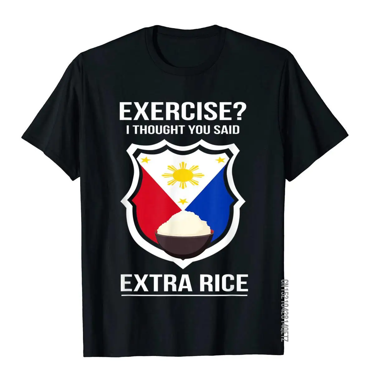 

Funny Filipina Filipino Food Joke Rice Philippines T-Shirt Tops & Tees Plain 3D Style Cotton Men Top T-Shirts Printed On