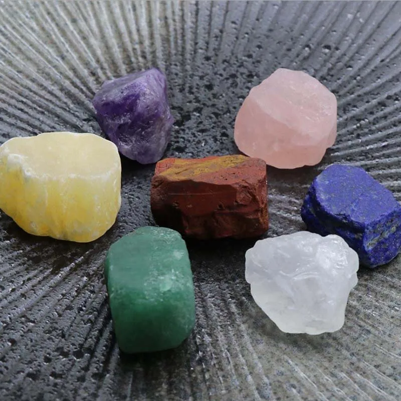 

Natural raw materials 7pc Wisdom Chakra Reiki Healing cure Stone Fashion for Jewelry making charm accessorie