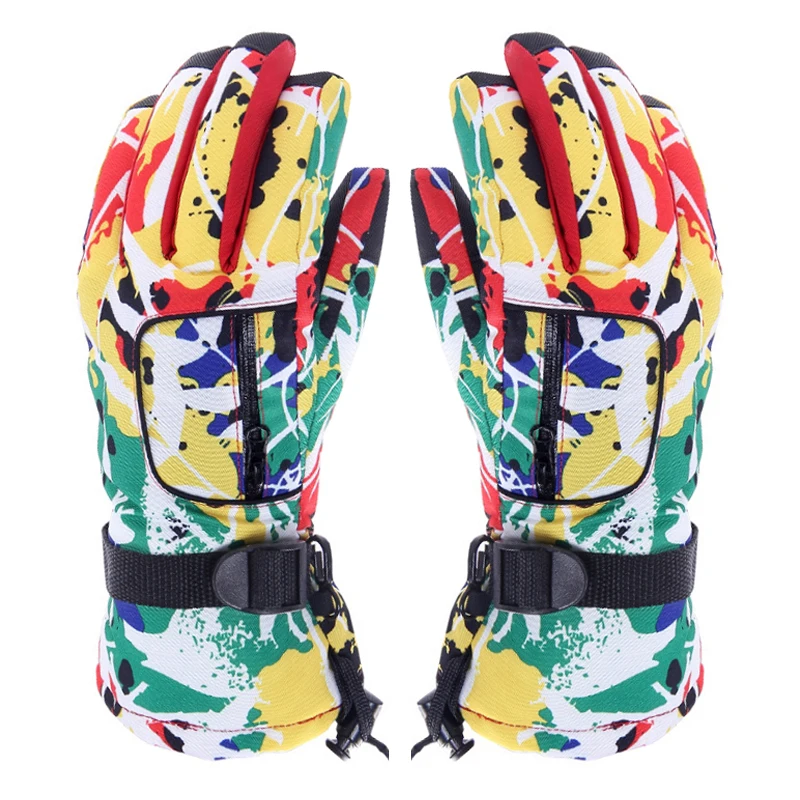 Зимние теплые цветные перчатки LOCLE для сноуборда мужчин и женщин лыжные
