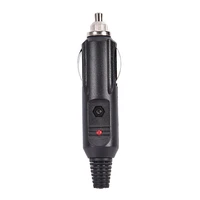 black 12v 24v car cigarette lighter plug with light without wire socket converter length approx 9 5cm fuse 15a