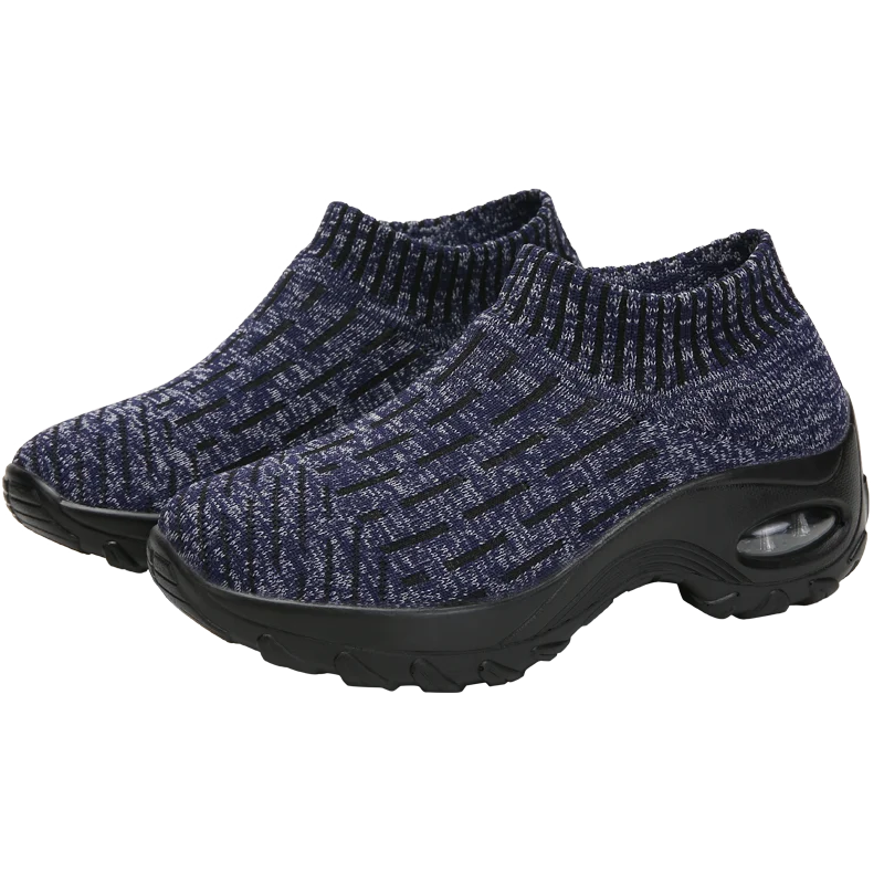 

Women Tennis Shoes Ladies Wedge Platform Sneakers Comfortable Breathe Mesh Trainers Slip On Sock Footwear Walking Shoes Wedges