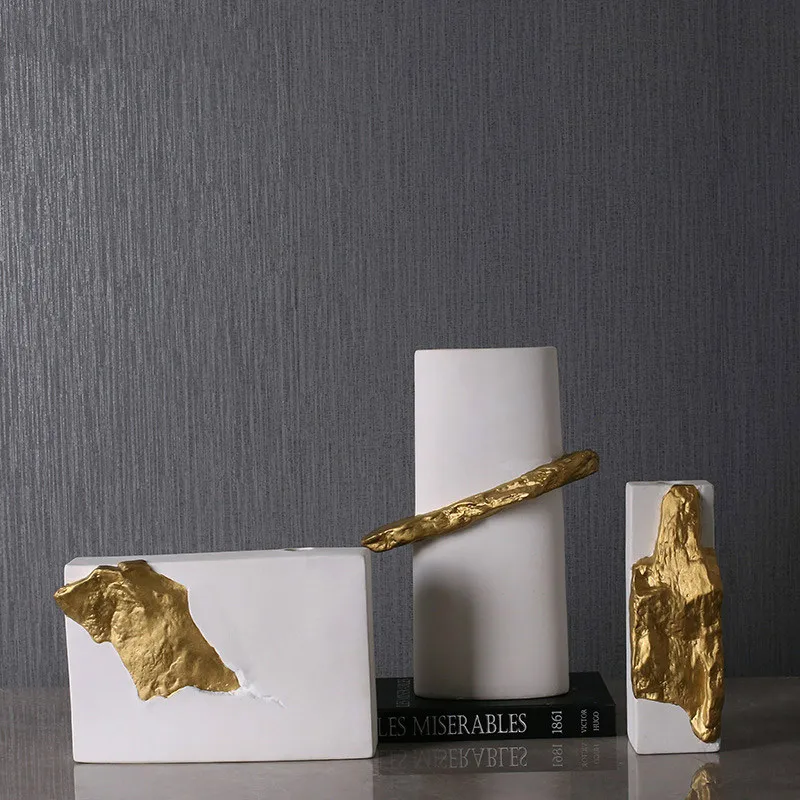 

Creative new Chinese style minimalist ceramic stone vase living room bedroom desktop c dried flower decoration home decoration