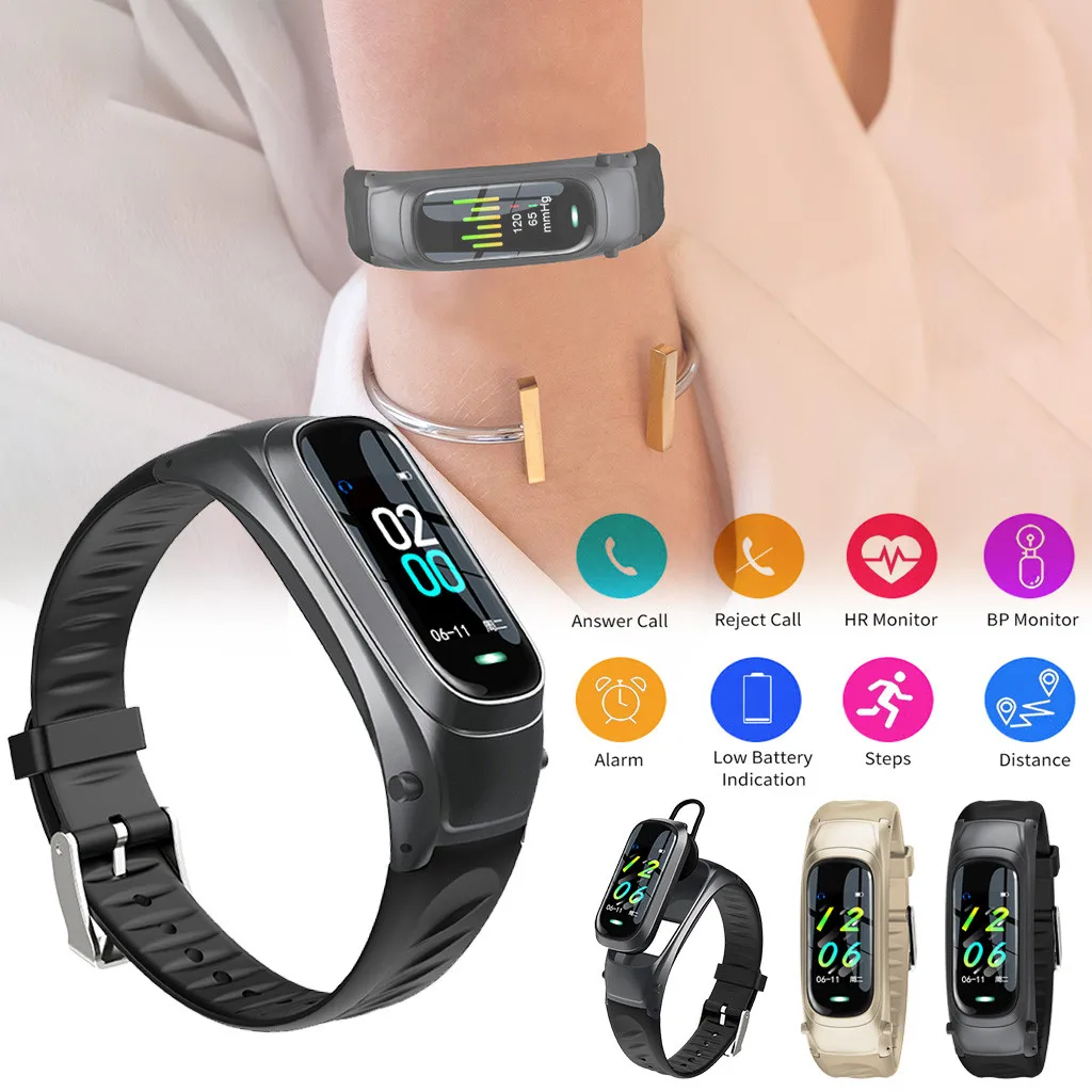 

Headset 2 In 1 Sports Calorie Wristband Multi-functional Smart Watch High-end For Android Ios High Quality Sports Bracelet