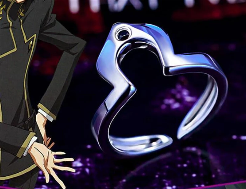 Code Geass Lelouch Vi Британия кольцо Регулируемый 925 пробы Серебряные ювелирные изделия кольцо с рисованным Аниме подарок на вечеринку в честь Хэллоуина кольцо