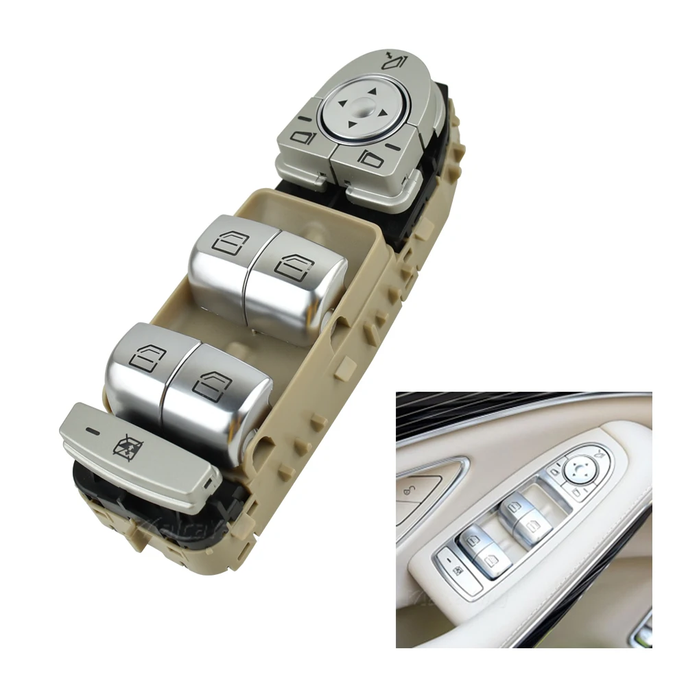 Orange light Auto Electronics Window Lifter switch driver's side For Mercedes-Benz C300 C63 C350e C-Class W205 W253 W222 |