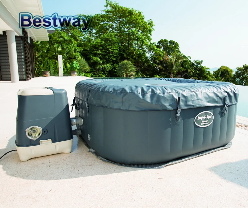 54138 BestWay 180x180x71 см Hawaii HydroJet Pro SPA 71x71x2" Lay-Z-Spa квадратный надувной массажный спа семейный бассейн с подогревом