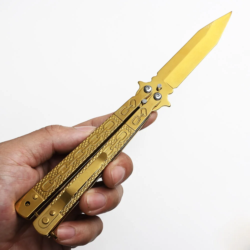 Балисонг нож бабочка тактическое снаряжение CS go неострые ножи Saty тренировочный