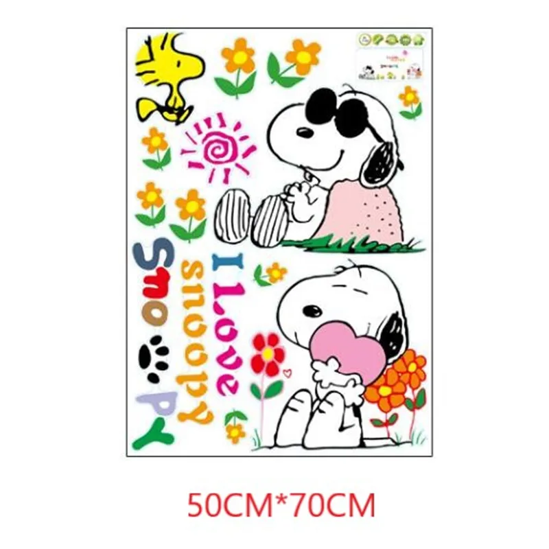 Мультяшная собака DIY Наклейка на стену для гостиной, спальни, настенное украшение, аниме плакат, Настенная Наклейка s для детских комнат