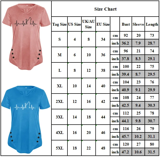 

Womens Fashion V-Neck Tee Tops T-shirts Casual Loose Top Baggy Blouse Plus Size