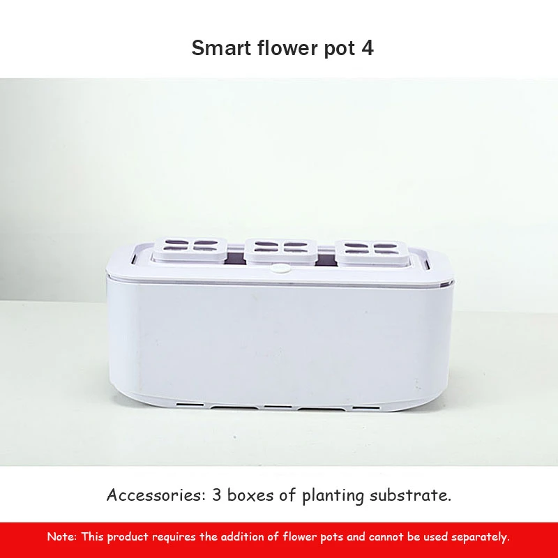 Smart flower pot 4 Автоматическое оборудование для полива без почвы для внутреннего водная культура коробка горшок для рассады балкон настольное Выращивание овощей коробка - Цвет: Smart flower pot 4