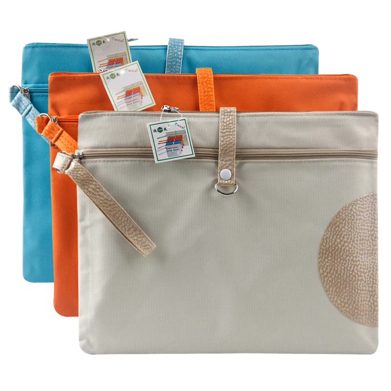 

A4 File Bag Large-capacity Double-layer Cloth Conference Archive Material Fashion Simple Men and Women Waterproof Appearance