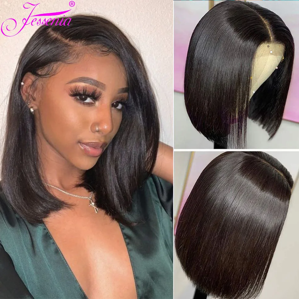 Парик с тупой огранкой бразильские 100% натуральные волосы прямые короткие для