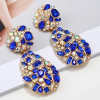 fashion water drop earrings for women teen 2021 trend charm exquisite boho shiny crystal decorations for girls christmas jewelry