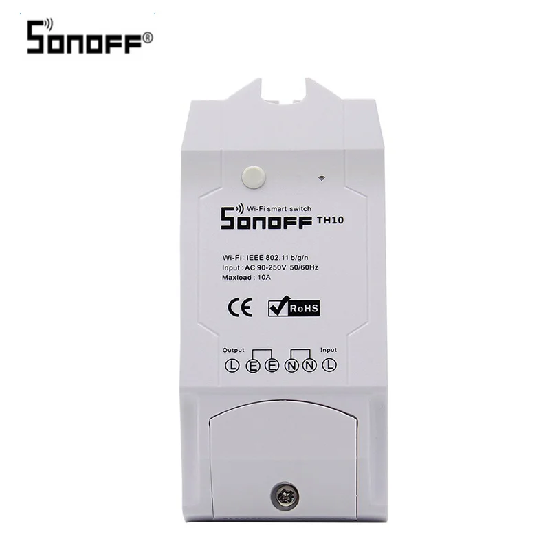 SONOFF TH10/TH16 беспроводной Wifi переключатель сенсор для интеллектуальное реле для домашней автоматизации модуль работы с Alexa Google Home Ewelink