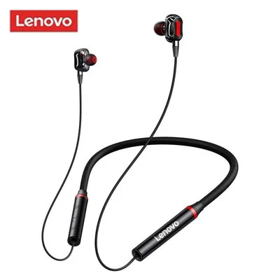 

Lenovo Earphone 4-speaker Bluetooth5.0 Wireless Headset Neckband Earphones IPX5 Waterproof Sport Earbud with Noise Cancelling