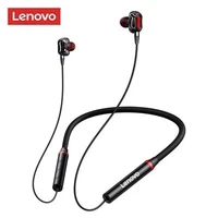 lenovo earphone 4 speaker bluetooth5 0 wireless headset neckband earphones ipx5 waterproof sport earbud with noise cancelling