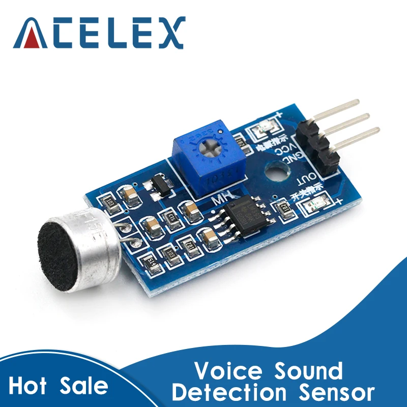3 контактный голосовой модуль датчика обнаружения звука Интеллектуальный робот
