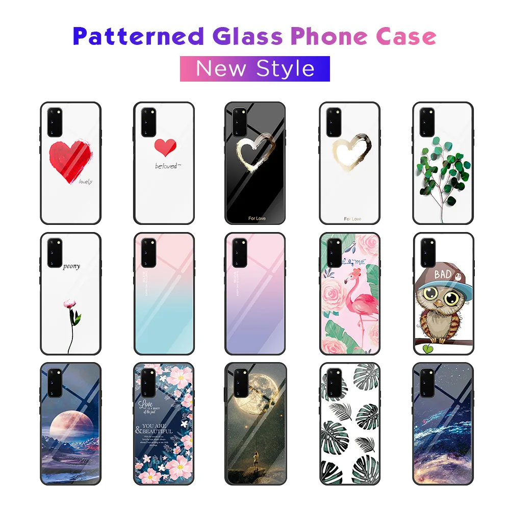 

Phone Case For Galaxy A 01 11 21 31 41 51 71 A71 A51 A41 A31 A21 A11 A01 Small Love Heart Hard Glass Cover For Samsung Galaxya71