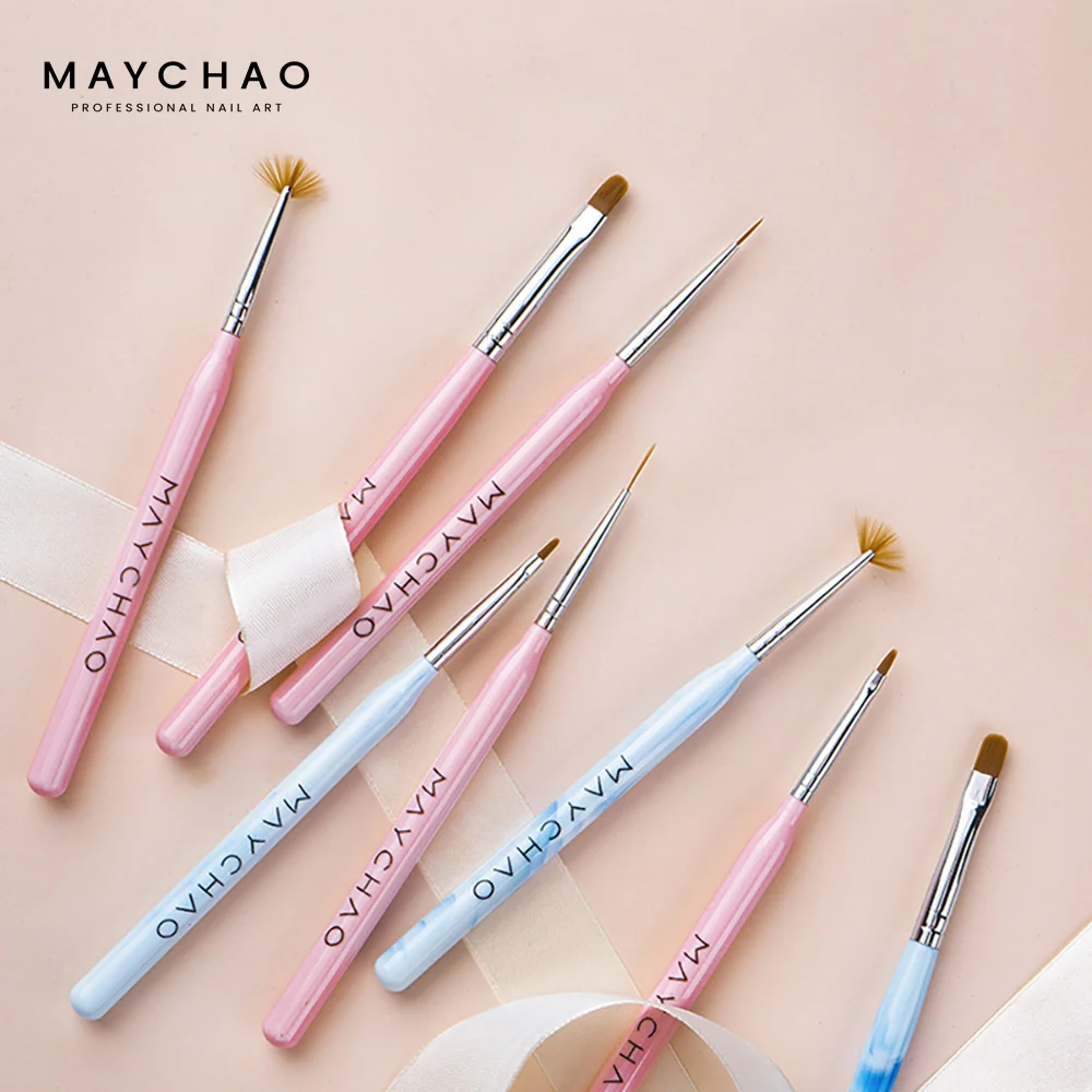 

Набор кистей для маникюра MAYCHAO 5 шт./компл. макарон, кисть для маникюра, набор кистей для маникюра с акриловой жидкостью и порошком, ручка для ...