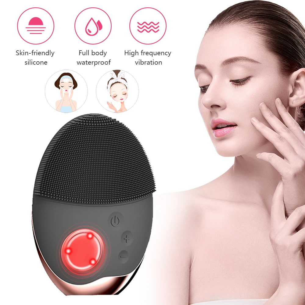 Hotest Вибрация Очищающая щетка для лица удалить угри пор очищающий лосьон массажер