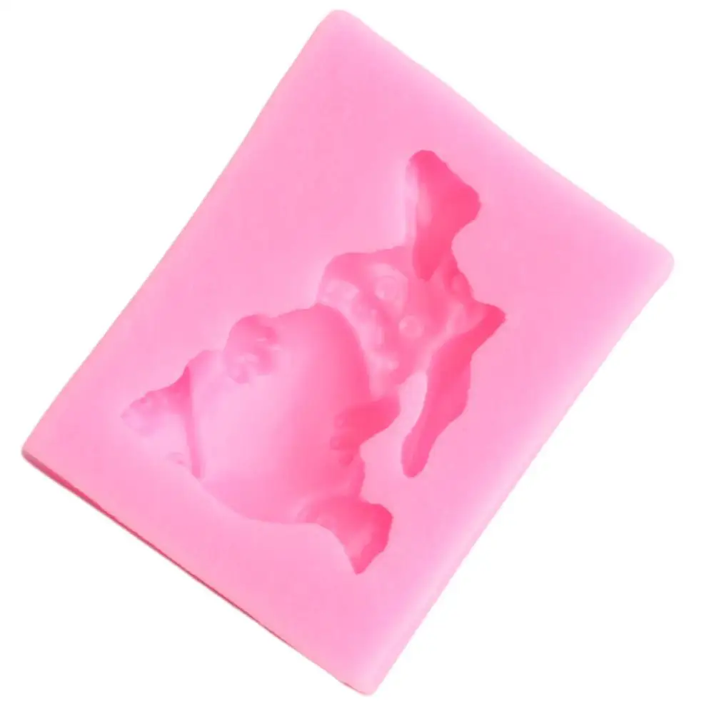 3D кролик силиконовые формы кекс Топпер помадка украшения торта инструменты