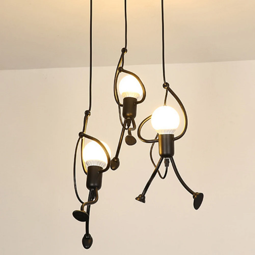 Металлический подвесной ретро-светильник в виде качели железная лампа для кафе