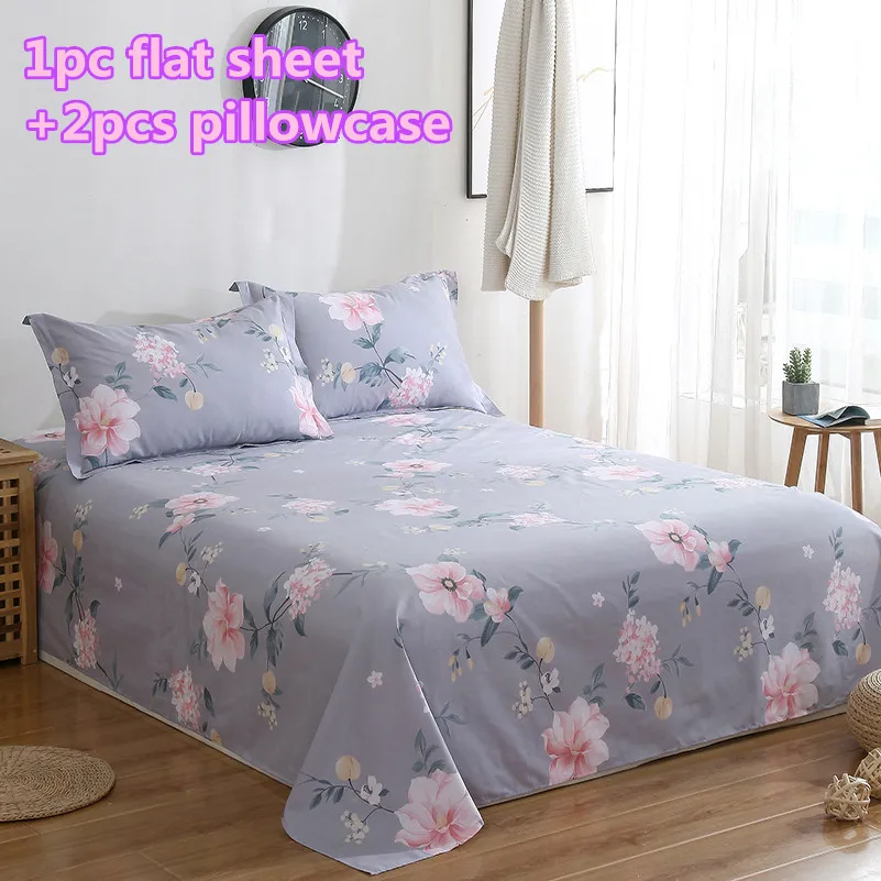 Простыня из 100% хлопка для односпальной и двуспальной кровати простыня 3 шт.