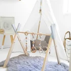 Скандинавский стиль детский тренажерный зал игра сенсорная игрушка деревянная рамка для детской комнаты полка для одежды подарок декор детской комнаты