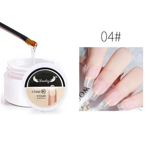 

15ml Nail Extension Gel Clear Quick Building Gel For Nails Finger Prolong 10/20 PCS Nail Fiberglass Silk Nails Wrap Nail Extensi