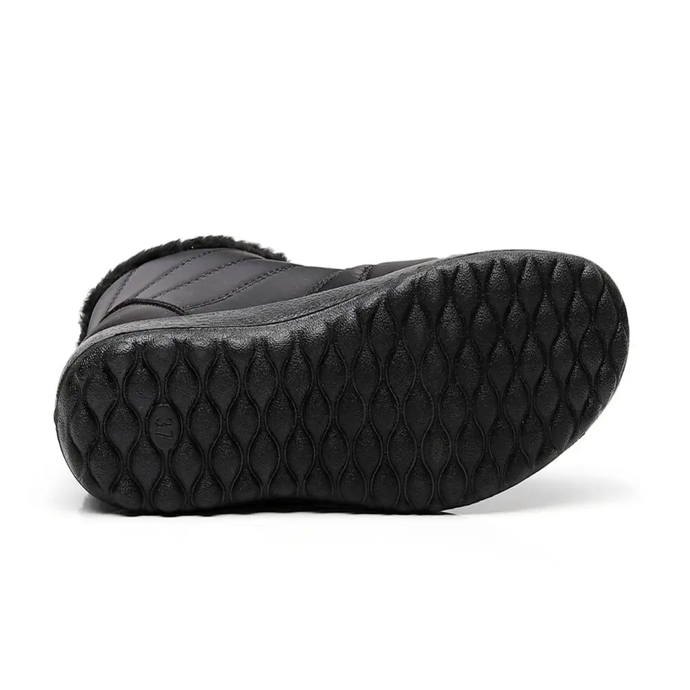 Женские теплые плюшевые ботинки мягкая удобная женская обувь водонепроницаемая