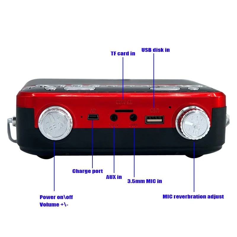 Портативная беспроводная Bluetooth колонка с двумя аккумуляторами 18650 уличный