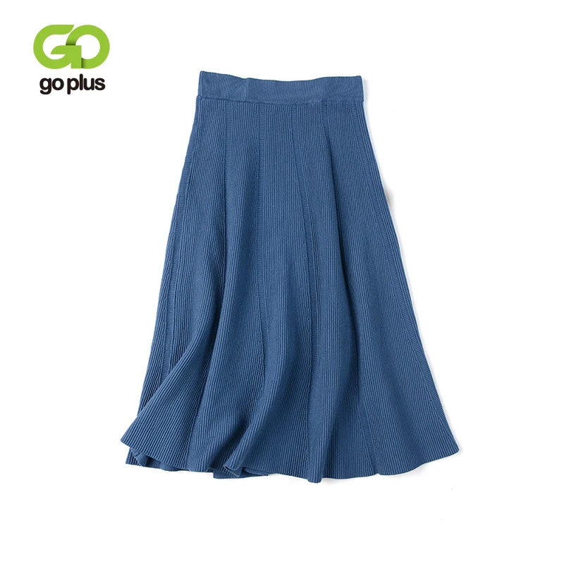Зимняя тонкая женская юбка GOPLUS сексуальная однотонная трапециевидная Юбка До