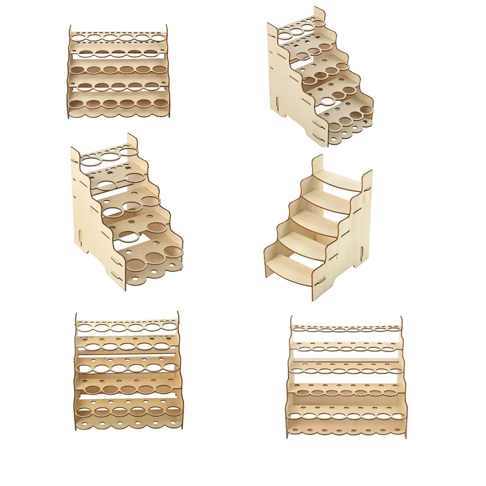 Деревянная модульная Подставка для хранения чернил в бутылках держатель кистей