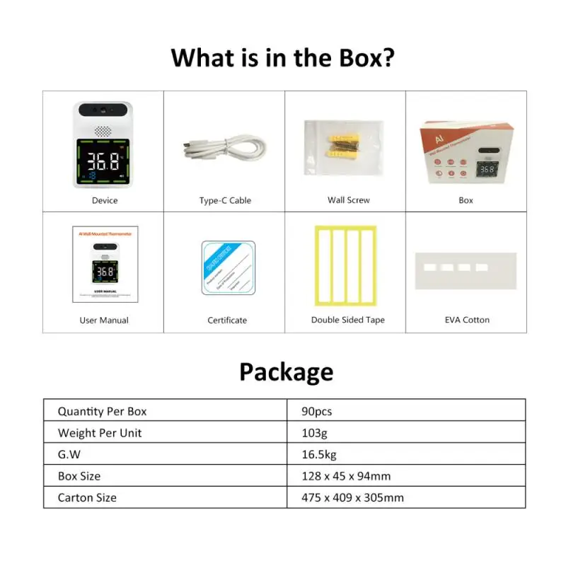 

K88 Infrared Automatic Thermometer Forehead/hand Non-Contact Thermometer Smart Home Outdoor Digital Color Screen Thermometer